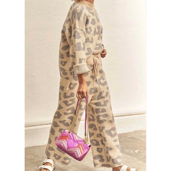 Never Fully Dressed Pants - NEVER FULLY DRESSED | Copenhagen Leopard Knit Trouser | 4